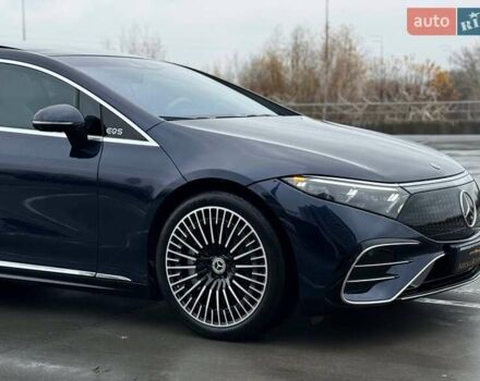 Синий Мерседес EQS, объемом двигателя 0 л и пробегом 19 тыс. км за 79990 $, фото 2 на Automoto.ua