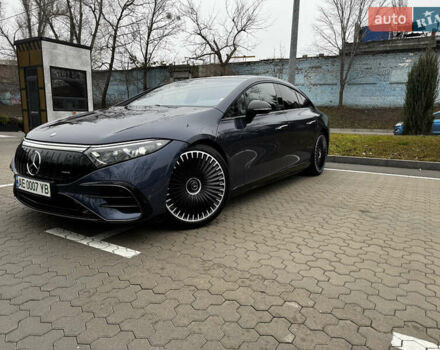 Синий Мерседес EQS, объемом двигателя 0 л и пробегом 10 тыс. км за 128290 $, фото 3 на Automoto.ua