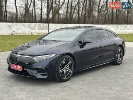 Синий Мерседес EQS, объемом двигателя 0 л и пробегом 44 тыс. км за 57999 $, фото 1 на Automoto.ua