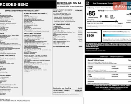 Серый Мерседес EQS SUV, объемом двигателя 0 л и пробегом 31 тыс. км за 57999 $, фото 70 на Automoto.ua
