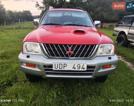 Красный Мицубиси Л 200, объемом двигателя 2.5 л и пробегом 272 тыс. км за 3200 $, фото 1 на Automoto.ua