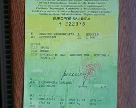 Зеленый Мицубиси Л 200, объемом двигателя 2.5 л и пробегом 264 тыс. км за 5537 $, фото 1 на Automoto.ua