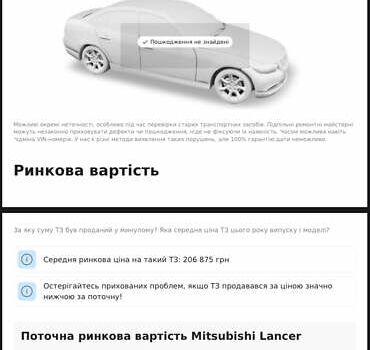 Сірий Міцубісі Lancer, об'ємом двигуна 1.6 л та пробігом 216 тис. км за 5300 $, фото 41 на Automoto.ua