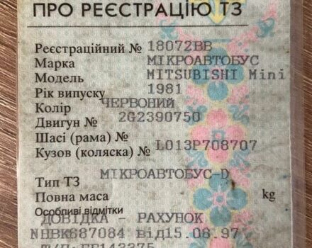 Красный Мицубиси МиниКаб, объемом двигателя 0 л и пробегом 1000 тыс. км за 650 $, фото 1 на Automoto.ua