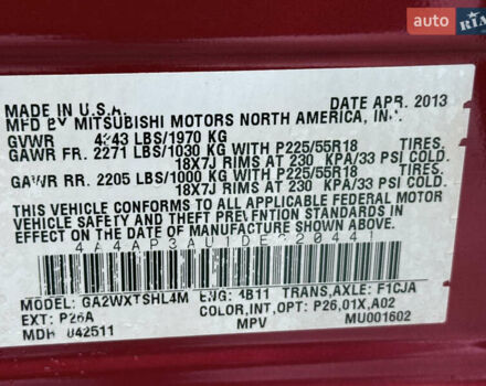 Красный Мицубиси Outlander Sport, объемом двигателя 2 л и пробегом 99 тыс. км за 11999 $, фото 21 на Automoto.ua