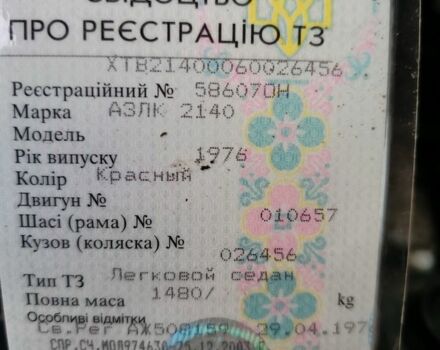 Красный Москвич / АЗЛК 2140, объемом двигателя 0 л и пробегом 78 тыс. км за 800 $, фото 6 на Automoto.ua