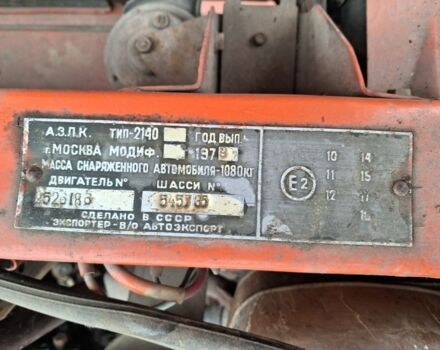 Красный Москвич / АЗЛК 2140, объемом двигателя 1.5 л и пробегом 62 тыс. км за 261 $, фото 5 на Automoto.ua