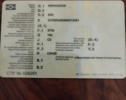 Ниевиадов BR2 2021 в Яворове на Automoto.ua Серый Ниевиадов BR2, объемом двигателя 0 л и пробегом 100 тыс. км за 3000 $, фото 1 на Automoto.ua
