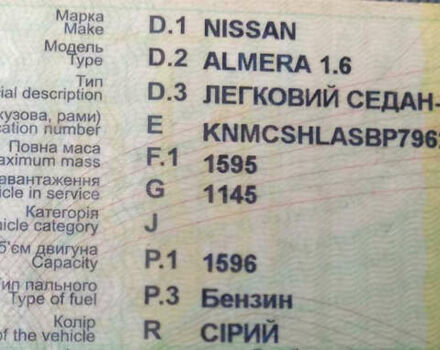 Сірий Ніссан Альмера Класік, об'ємом двигуна 1.6 л та пробігом 131 тис. км за 6500 $, фото 13 на Automoto.ua
