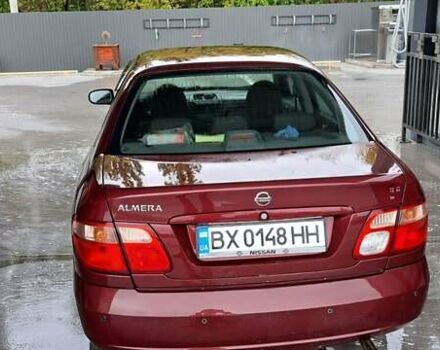 Ниссан Альмера 2004 в Каменце-Подольском на Automoto.ua Красный Ниссан Альмера, объемом двигателя 1.5 л и пробегом 231 тыс. км за 3100 $, фото 1 на Automoto.ua
