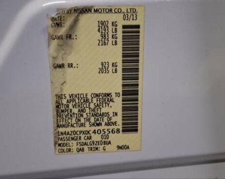 Білий Ніссан Ліф, об'ємом двигуна 0 л та пробігом 217 тис. км за 10500 $, фото 9 на Automoto.ua