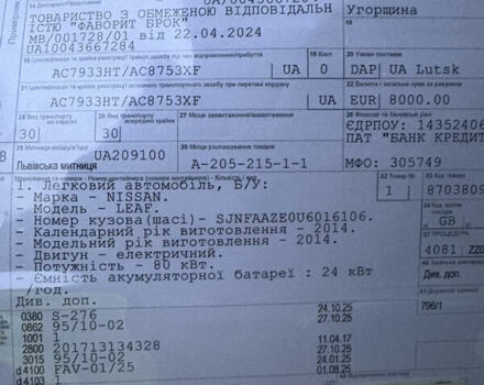 Белый Ниссан Лиф, объемом двигателя 0 л и пробегом 122 тыс. км за 6200 $, фото 25 на Automoto.ua