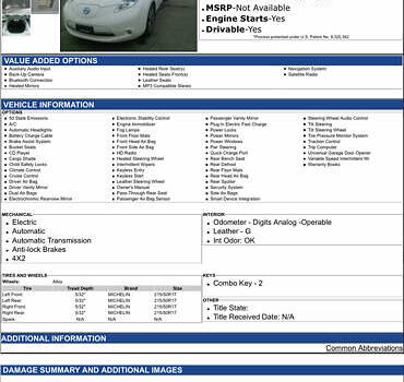 Белый Ниссан Лиф, объемом двигателя 0 л и пробегом 52 тыс. км за 12200 $, фото 10 на Automoto.ua