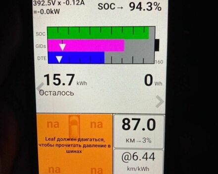 Білий Ніссан Ліф, об'ємом двигуна 0 л та пробігом 116 тис. км за 5200 $, фото 18 на Automoto.ua