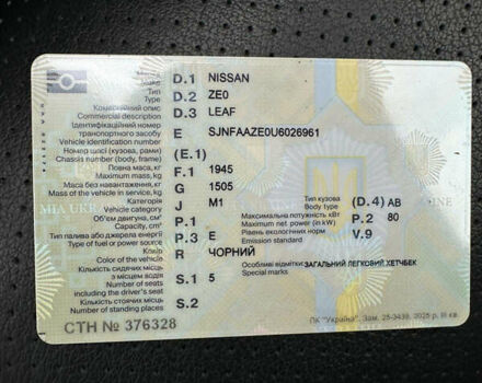 Черный Ниссан Лиф, объемом двигателя 0 л и пробегом 90 тыс. км за 7990 $, фото 15 на Automoto.ua