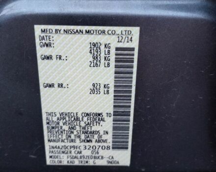 Серый Ниссан Лиф, объемом двигателя 0 л и пробегом 196 тыс. км за 5499 $, фото 6 на Automoto.ua