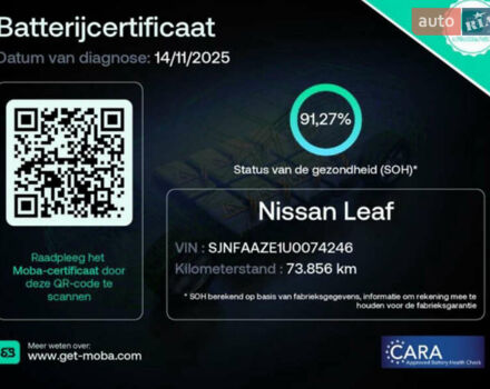 Серый Ниссан Лиф, объемом двигателя 0 л и пробегом 73 тыс. км за 13653 $, фото 3 на Automoto.ua