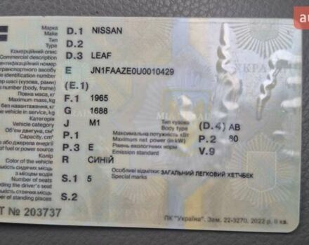 Синий Ниссан Лиф, объемом двигателя 0 л и пробегом 118 тыс. км за 4900 $, фото 45 на Automoto.ua