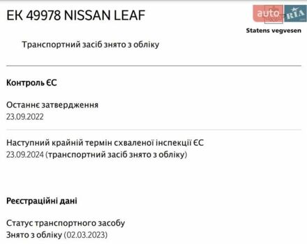 Синий Ниссан Лиф, объемом двигателя 0 л и пробегом 106 тыс. км за 7500 $, фото 30 на Automoto.ua