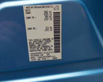 Синий Ниссан Лиф, объемом двигателя 0 л и пробегом 72 тыс. км за 6300 $, фото 15 на Automoto.ua