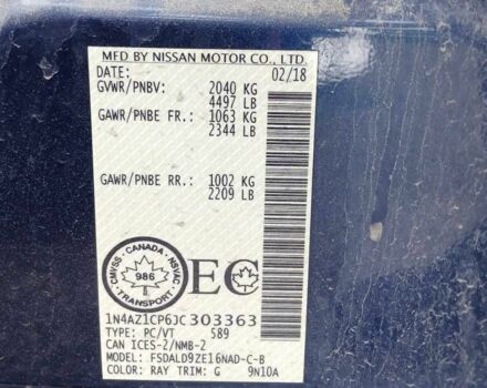 Синій Ніссан Ліф, об'ємом двигуна 0 л та пробігом 112 тис. км за 8800 $, фото 4 на Automoto.ua