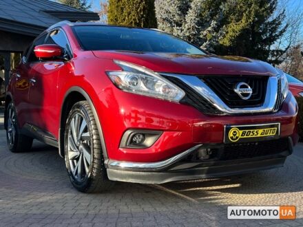 Ниссан Мурано 2018 в Львове на Automoto.ua Красный Ниссан Мурано, объемом двигателя 3.5 л и пробегом 68 тыс. км за 20900 $, фото 1 на Automoto.ua