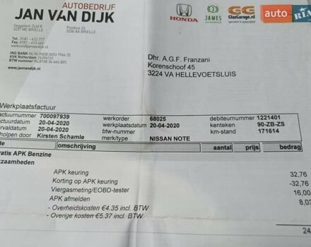 Сірий Ніссан Ноут, об'ємом двигуна 1.39 л та пробігом 218 тис. км за 4500 $, фото 40 на Automoto.ua