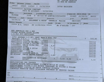 Белый Ниссан Кашкай, объемом двигателя 1.5 л и пробегом 198 тыс. км за 13500 $, фото 25 на Automoto.ua
