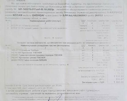 Білий Ніссан Кашкай, об'ємом двигуна 1.6 л та пробігом 295 тис. км за 10500 $, фото 31 на Automoto.ua