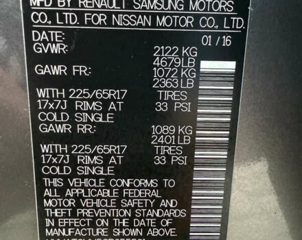 Серый Ниссан Rogue, объемом двигателя 2.49 л и пробегом 83 тыс. км за 12500 $, фото 36 на Automoto.ua