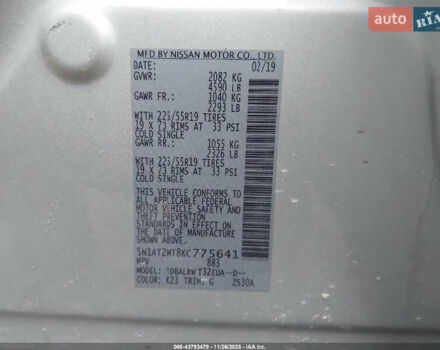 Серый Ниссан Rogue, объемом двигателя 2.49 л и пробегом 155 тыс. км за 2700 $, фото 9 на Automoto.ua
