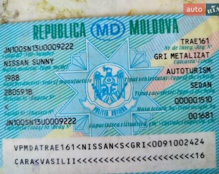Серый Ниссан Санни, объемом двигателя 1.3 л и пробегом 10 тыс. км за 850 $, фото 4 на Automoto.ua