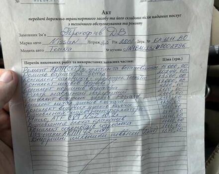 Білий Ніссан Теана, об'ємом двигуна 3.5 л та пробігом 200 тис. км за 6300 $, фото 24 на Automoto.ua