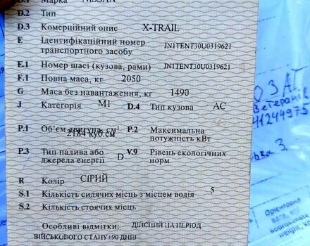 Серый Ниссан ИксТрейл, объемом двигателя 2.2 л и пробегом 179 тыс. км за 3320 $, фото 12 на Automoto.ua