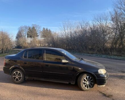 Черный Опель Астра, объемом двигателя 1.4 л и пробегом 219 тыс. км за 3400 $, фото 3 на Automoto.ua
