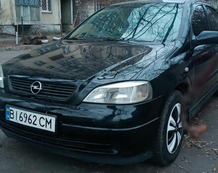 Черный Опель Астра, объемом двигателя 1.6 л и пробегом 344 тыс. км за 3500 $, фото 1 на Automoto.ua