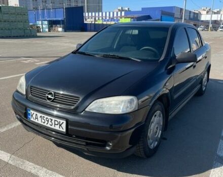 Черный Опель Астра, объемом двигателя 1.4 л и пробегом 200 тыс. км за 3500 $, фото 1 на Automoto.ua