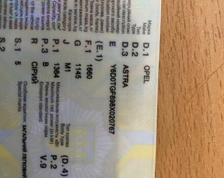 Опель Астра, объемом двигателя 1.36 л и пробегом 198 тыс. км за 4000 $, фото 21 на Automoto.ua