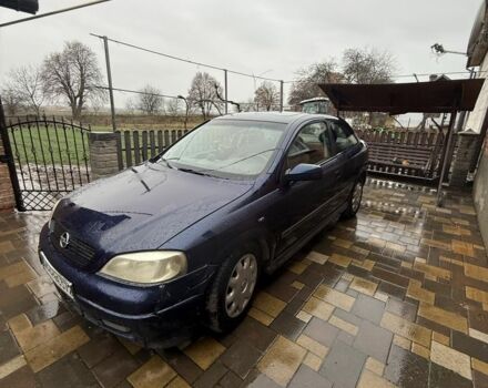 Синий Опель Астра, объемом двигателя 1.6 л и пробегом 270 тыс. км за 500 $, фото 2 на Automoto.ua