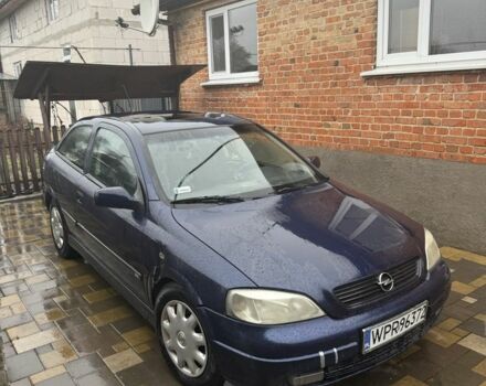 Синий Опель Астра, объемом двигателя 1.6 л и пробегом 270 тыс. км за 500 $, фото 1 на Automoto.ua