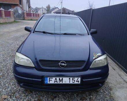 Синий Опель Астра, объемом двигателя 1.6 л и пробегом 280 тыс. км за 950 $, фото 2 на Automoto.ua