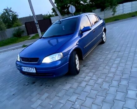 Синий Опель Астра, объемом двигателя 1.7 л и пробегом 348 тыс. км за 3500 $, фото 1 на Automoto.ua