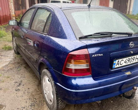 Синий Опель Астра, объемом двигателя 1.6 л и пробегом 180 тыс. км за 3200 $, фото 4 на Automoto.ua