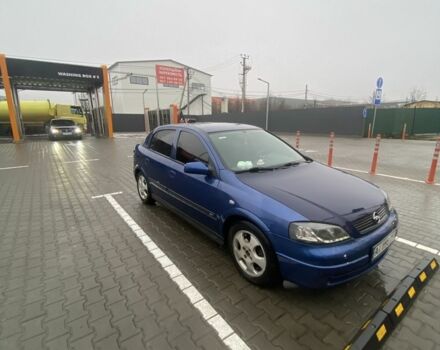 Синий Опель Астра, объемом двигателя 1.6 л и пробегом 239 тыс. км за 3550 $, фото 2 на Automoto.ua