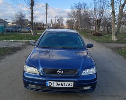 Синий Опель Астра, объемом двигателя 1.6 л и пробегом 365 тыс. км за 3000 $, фото 1 на Automoto.ua