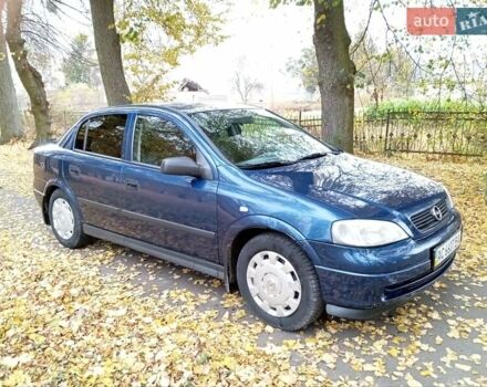 Синий Опель Астра, объемом двигателя 1.4 л и пробегом 110 тыс. км за 2500 $, фото 6 на Automoto.ua