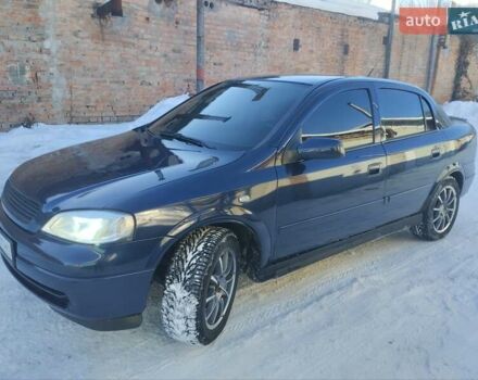 Синий Опель Астра, объемом двигателя 1.4 л и пробегом 180 тыс. км за 3500 $, фото 1 на Automoto.ua