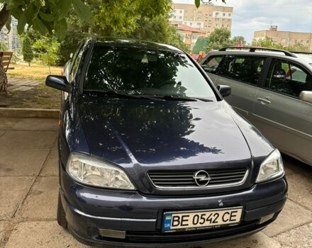 Синий Опель Астра, объемом двигателя 1.6 л и пробегом 332 тыс. км за 3200 $, фото 1 на Automoto.ua