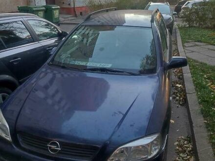 Синій Опель Астра, об'ємом двигуна 2 л та пробігом 350 тис. км за 1500 $, фото 1 на Automoto.ua