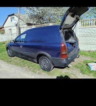 Синій Опель Астра, об'ємом двигуна 2 л та пробігом 250 тис. км за 1100 $, фото 1 на Automoto.ua